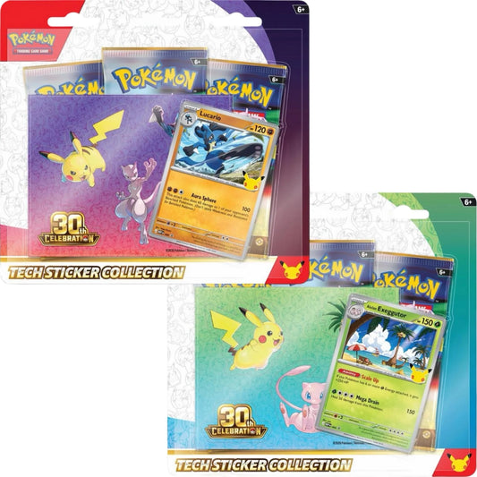 30th Celebration Tech Sticker Collection (Lucario or Alolan Exeggutor)