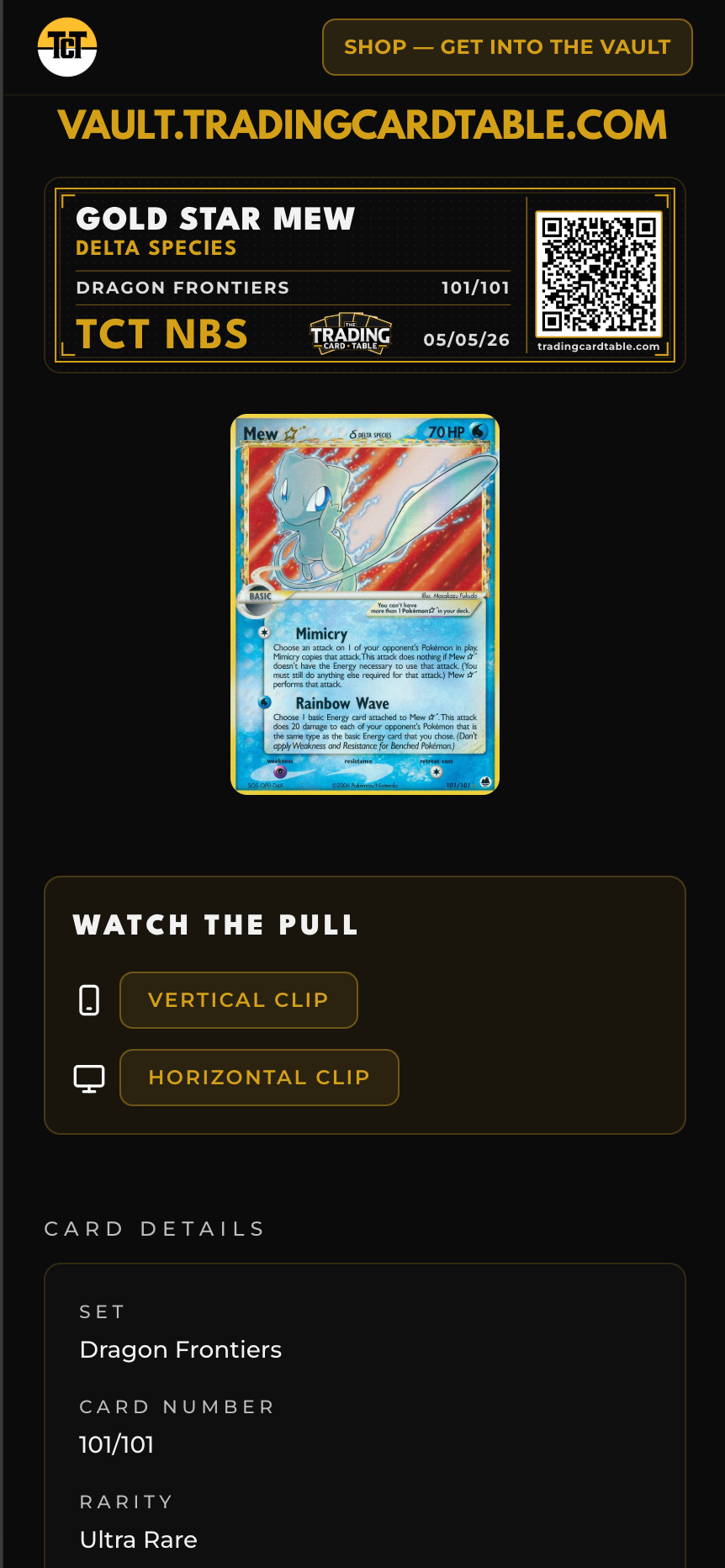 TCT Vault Card